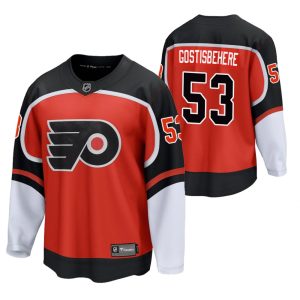 Philadelphia Flyers Trikot #53 Shayne Gostisbehere 2021 Reverse Retro Orange Special Edition